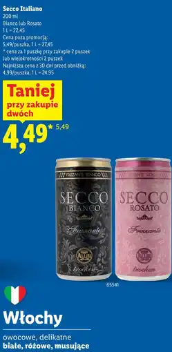 Lidl Secco Italiano Bianco lub Rosato oferta