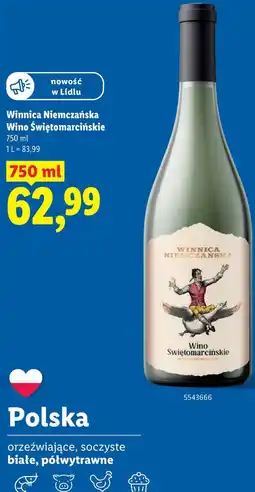 Lidl Winnica Niemczańska Wino Świętomarcińskie oferta