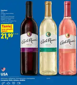 Lidl Wino Carlo Rossi, Czerwone, Białe lub Różowe oferta