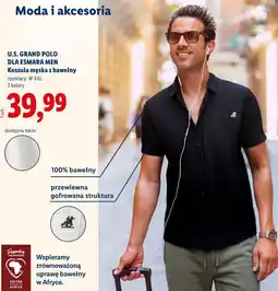 Lidl Koszula męska z bawełny U.S. GRAND POLO DLA ESMARA MEN oferta