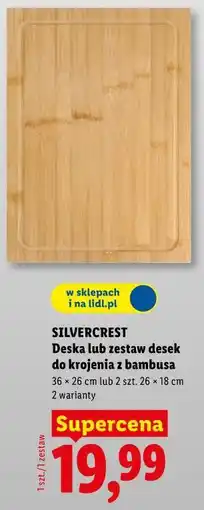 Lidl Deska lub zestaw desek do krojenia z bambusa SILVERCREST oferta