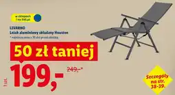Lidl LIVARNO Leżak aluminiowy składany Houston oferta