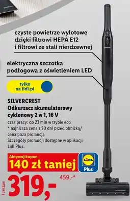 Lidl SILVERCREST Odkurzacz akumulatorowy cyklonowy 2 w 1, 16 V oferta