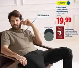 Lidl ESMARA MEN T-shirt oversize męski z bawełny oferta