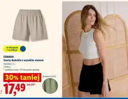 Lidl Esmara Szorty damskie z wysokim stanem oferta
