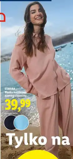 Lidl Bluzka muślinowa damska z bawełny oferta