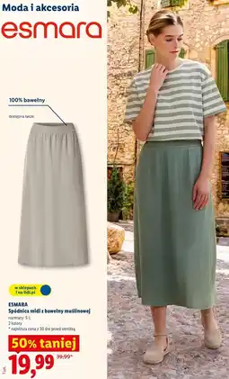 Lidl Spódnica midi z bawełny muślinowej ESMARA oferta
