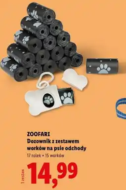 Lidl Dozownik z zestawem worków na psie odchody ZOOFARI oferta