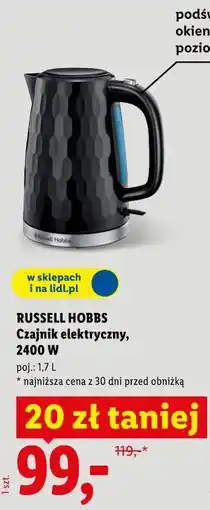 Lidl Czajnik elektryczny, 2400 W RUSSELL HOBBS oferta