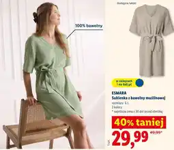 Lidl Esmara Sukienka z bawełny muślinowej oferta