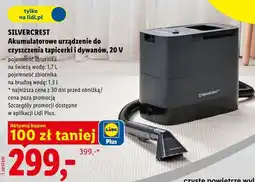 Lidl SILVERCREST Akumulatorowe urządzenie do czyszczenia tapicerki i dywanów, 20 V oferta
