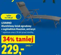Lidl LIVARNO Aluminiowy leżak ogrodowy z zagłówkiem Houston, antracyt oferta