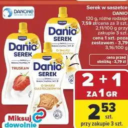 Carrefour Market Serek w saszetce DANIO 120 g, różne rodzaje oferta