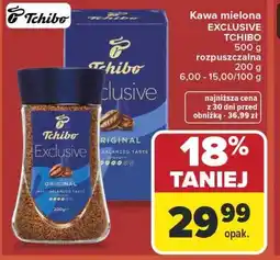 Carrefour Market Kawa mielona EXCLUSIVE TCHIBO 500 g rozpuszczalna 200 g oferta