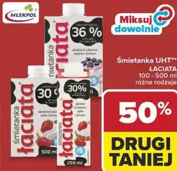 Carrefour Market Śmietanka UHT** ŁACIATA 100 - 500 ml różne rodzaje oferta