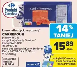 Carrefour Market Łosoś atlantycki wędzony* CARREFOUR plastry oferta