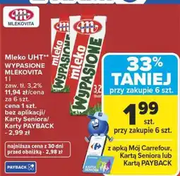 Carrefour Market Mleko UHT** WYPASIONE MLEKOVITA oferta