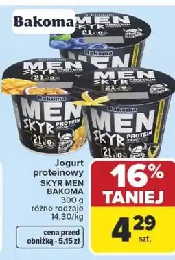 Carrefour Market Jogurt proteinowy SKYR MEN BAKOMA oferta