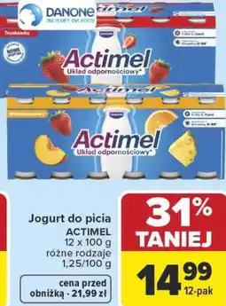 Carrefour Market Jogurt do picia ACTIMEL 12 x 100 g różne rodzaje oferta
