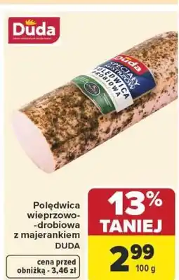 Carrefour Market Polędwica wieprzowo-drobiowa z majerankiem DUDA oferta
