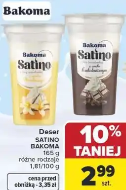 Carrefour Market Deser SATINO BAKOMA 165 g różne rodzaje oferta