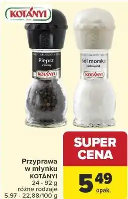Carrefour Market Przyprawa w młynku KOTÁNYI oferta