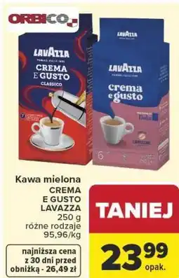 Carrefour Market Kawa mielona CREMA E GUSTO LAVAZZA oferta