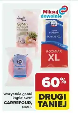 Carrefour Market Wszystkie gąbki kąpielowe* CARREFOUR, SIMPL oferta