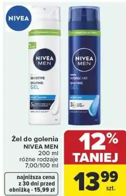 Carrefour Market Żel do golenia NIVEA MEN oferta