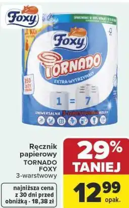 Carrefour Market Ręcznik papierowy TORNADO FOXY 3-warstwowy oferta