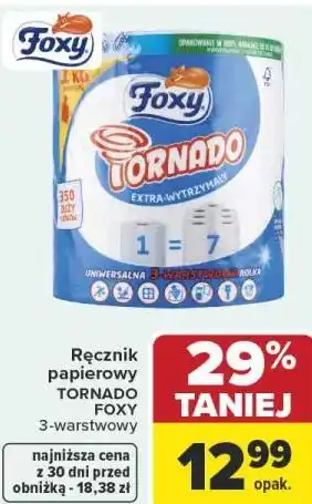 Carrefour Market Ręcznik papierowy TORNADO FOXY 3-warstwowy oferta