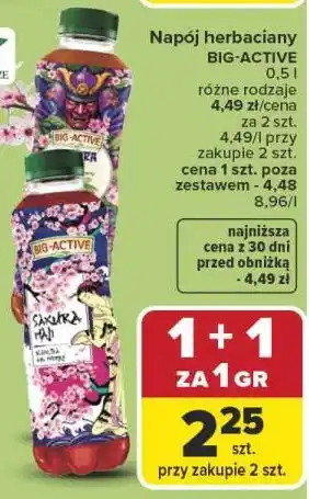 Carrefour Market Napój herbaciany BIG-ACTIVE oferta