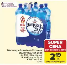Carrefour Market Woda wysokozmineralizowana STAROPOLANKA 2000 oferta