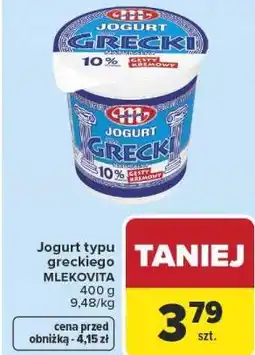 Carrefour Market Jogurt typu greckiego MLEKOVITA oferta