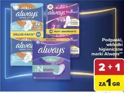 Carrefour Market Podpaski, wkładki higieniczne oferta