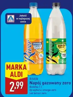 ALDI RIVER Napój gazowany zero do wyboru: orange zero lub lemon zero oferta