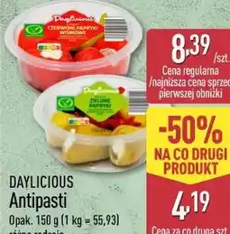 ALDI DAYLICIOUS Antipasti Opak. 150 g (1 kg = 55,93) różne rodzaje oferta