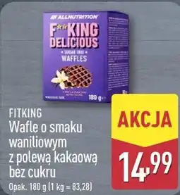 ALDI FITKING Wafle o smaku waniliowym z polewą kakaową bez cukru oferta