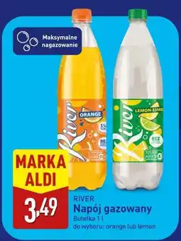 ALDI RIVER Napój gazowany do wyboru: orange lub lemon oferta