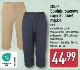 ALDI CRANE Spodnie rowerowe capri damskie/ męskie oferta