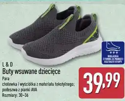ALDI L & D Buty wsuwane dziecięce oferta