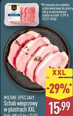 ALDI Schab wieprzowy w plastrach XXL MIĘSNE SPECJAŁY oferta