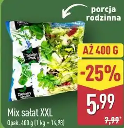 ALDI Mix sałat XXL Zielony smak oferta