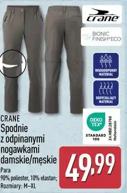 ALDI CRANE Spodnie z odpinanymi nogawkami damskie/męskie oferta