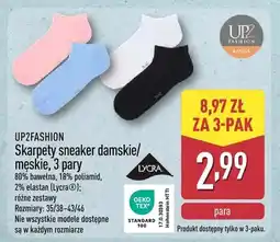 ALDI Skarpety sneaker damskie/męskie, 3 pary oferta