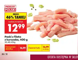 Biedronka Paski z fileta z kurczaka Polski oferta