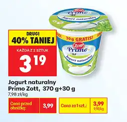 Biedronka Jogurt naturalny Zott oferta