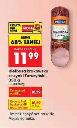 Biedronka Kiełbasa Tarczyński oferta