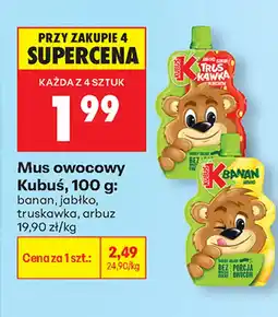 Biedronka Mus owocowy Kubuś oferta