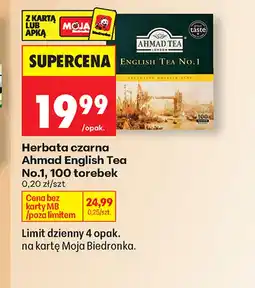 Biedronka Herbata Ahmad tea oferta